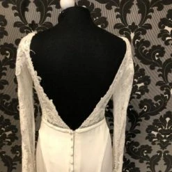 Something Blue Stella York 6817 Women's Wedding Dress Crepe/Lace Ivory Size 10 WEDDING DRESSES