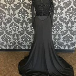 Something Blue Size 8 Black Jasz Couture Polyester Sheath 6274 PROM