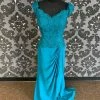 Something Blue Montage 116937 Formal Chiffon/Lace Teal Size 12 FORMAL DRESSES