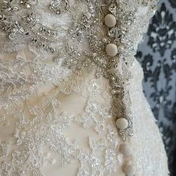 Something Blue Allure Bridal 2667 Wedding Dress Lace Light Gold Size 14 WEDDING DRESSES