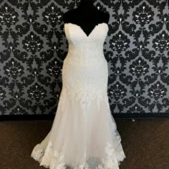 Something Blue Mori Lee Size 22W Champagne Strapless Fit & Flare