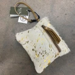 Something Blue Wedding Myra Bag S2081 Wristlet Cowhide Gold