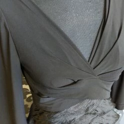 Something Blue Adrianna Papell Formal Size 6 Organza Black FORMAL/MOTHER'S DRESSES