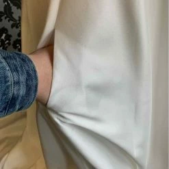 Something Blue Allure Romance 3356 Size 16 Ivory Satin Deep-V Ballgown