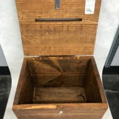 Something Blue Card Box Wood Dark Stain Size 12"x14"