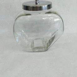 Something Blue Candy Dish Size 1gal Glass/Metal Clear/silver CONTAINER DECOR