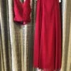 Something Blue Dream Dressy Women's Prom Dress Chiffon Burgundy Size 00 V-Neck