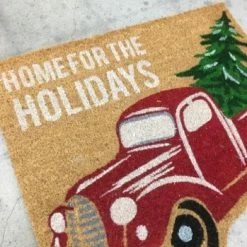 Something Blue Wedding Mudpie Christmas Truck Doormat