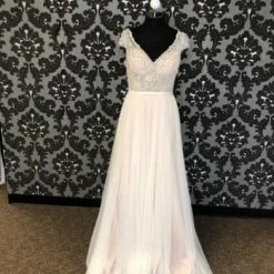 Something Blue Stella York 6628 SERENITY Wedding Dress Beaded/Tulle Size 12 "PRICED AS IS"