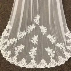 Something Blue VEILS Veil Ivory Lace Edge Cathedral