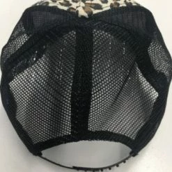 Something Blue Wedding Black Mesh Small Cheetah Print Adjustable Trucker Hat THE PARLOUR