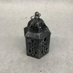 Something Blue Lantern LED Brushed Silver Size 4.5" LANTERNS/BIRDCAGES