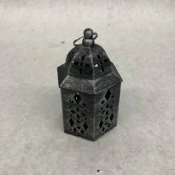 Something Blue Lantern LED Brushed Silver Size 4.5" LANTERNS/BIRDCAGES