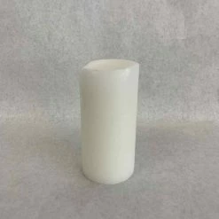 Something Blue As Is Pillar Wax Ivory Size 5.75" CANDLES