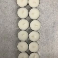 Something Blue DECOR Hobby Lobby Tea Light Candle Wax Ivory Size 12 Ct CANDLES