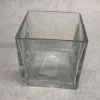 Something Blue Vase Glass Clear Size 5" Square VASES DECOR
