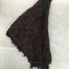 Something Blue Wedding THE PARLOUR Panache Triangle Scarf Maroon/Grey Cheetah