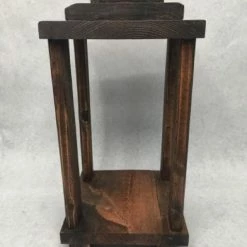 Something Blue Wedding Lantern Wood Dark Stain Size 14.25"x7.25" LANTERNS/BIRDCAGES