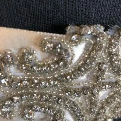 Something Blue MK12 Women's Belt Satin/Rhinestone Champagne Rhinestone BELTS