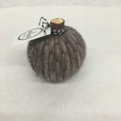 Something Blue Wedding Small Grey Colored Fabric Pumpkin