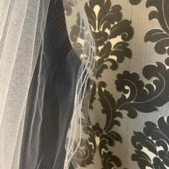 Something Blue E5-6617 Waterfall Veil Tulle/Beads Light Ivory Size Cathedral Beaded VEILS