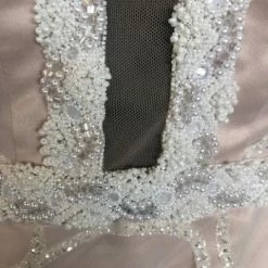 Something Blue WEDDING DRESSES Perfioni Couture Women Champagne Satin Ivory Glitter Patterned Size 10