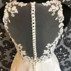 Something Blue Madeline Gardner Wedding Dress Chiffon Ivory Size 12 Sleeveless WEDDING DRESSES