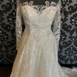 Something Blue Casablanca Women's Wedding Dress Lace Ivory/Silver Size 16 9 Something Blue Casablanca Women's Wedding Dress Lace Ivory/Silver Size 16