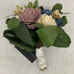 Something Blue DECOR Sola Flowers Bouquet Sola Flowers Navy/Lavender/Ivory/Green Size 10
