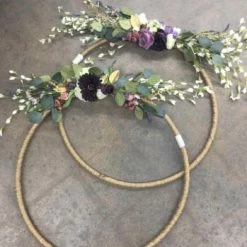 Something Blue Wedding DECOR Wreath Greenery/Floral Ivory/Blush/Greens/Purples Size 24"x28" FLORAL