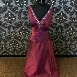 Something Blue Jade By Jasmine J1178 Formal Organza Plum Size 14