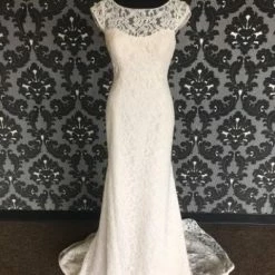 Something Blue Mikaella MK2059 Women's Wedding Dress Lace Ivory/Blush Size 10