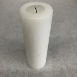 Something Blue DECOR Pillar Candle Wax White Size 7" CANDLES