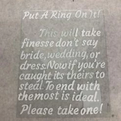 Something Blue DECOR Sign Glass Clear/White Size 8"x10" SIGNS