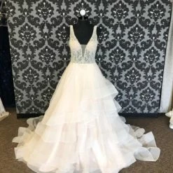 Something Blue Justin AlexanderJOHANNA 88059 Women's Wedding Dress Beaded/Tulle A-line