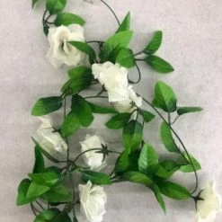 Something Blue DECOR Garland Floral Ivory/Green Size 8' GARLAND