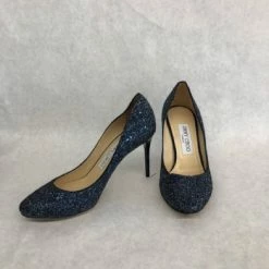 Something Blue Jimmy Choo Heels Size 5 Sparkle Navy NEW ARRIVALS