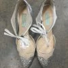 Something Blue Wedding Betsey Johnson SB-Stela Women's Shoe Glitter Silver Size 10 SHOES