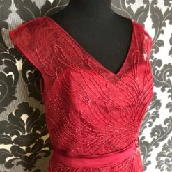 Something Blue Jade By Jasmine K178022 Women's Formal Tulle/Poly Black Cherry