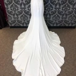 Something Blue Justin Alexander JOSIE 88004 Women's Wedding Dress Crepe Ivory Size 10 WEDDING DRESSES