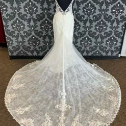 Something Blue Essense Of Australia D2760IV Women's Wedding Dress Lace Ivory