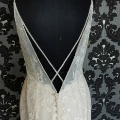 Something Blue WEDDING DRESSES Stella York 7266 Wedding Dress Size 12 Lace/Beading Ivory/Champ Sleeveless