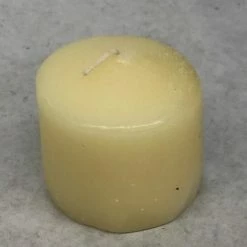 Something Blue Pillar Candle Wax Ivory Size 3" CANDLES