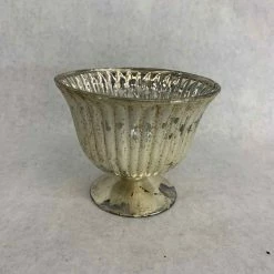 Something Blue Antique Bowls Size 3.5"x4.75" Textured Glass Champagne RENTAL