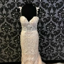 Something Blue Stella York 6590 SAGE Women's Wedding Dress Lace/Beading Size 8 WEDDING DRESSES