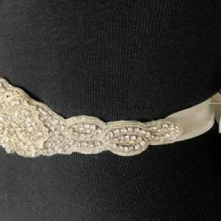 Something Blue BelBT063 Belt Satin/Rhinestone Ivory BELTS