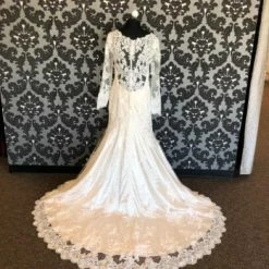 Something Blue WEDDING DRESSES Maggie Sottero Wedding Dress Lace Ivory/Champagne Long Sleeve Size 14 10 Something Blue WEDDING DRESSES Maggie Sottero Wedding Dress Lace Ivory/Champagne Long Sleeve Size 14