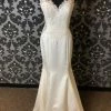 Something Blue Sincerity Bridal 4015 Wedding Dress Silk/Lace Ivory/Nude Size 12