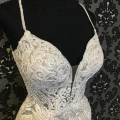 Something Blue Martina Liana MOLLY 1002 Women's Wedding Dress Lace Ivory/Nude Size 12