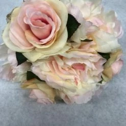 Something Blue Bouquet Floral Ivory/Pink/Green/Brown Size 13" FLORAL